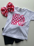 Mom Tee Pink Checks